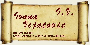 Ivona Vijatović vizit kartica